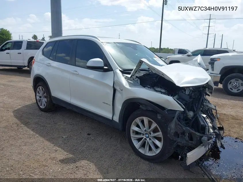 2017 BMW X3 Sdrive28I VIN: 5UXWZ7C34H0V91197 Lot: 45647627