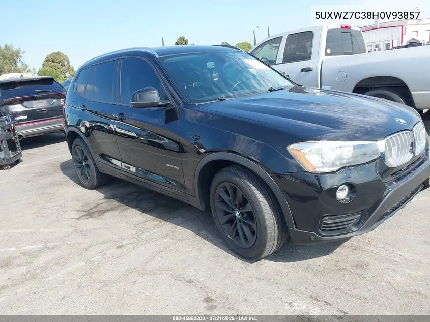 2017 BMW X3 Sdrive28I VIN: 5UXWZ7C38H0V93857 Lot: 45683203