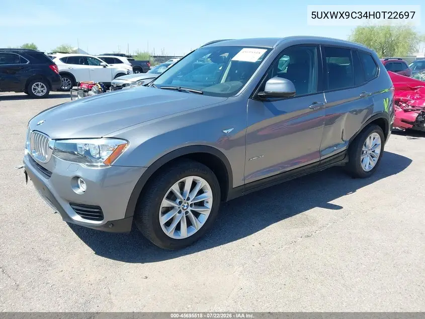 2017 BMW X3 xDrive28I VIN: 5UXWX9C34H0T22697 Lot: 45695518