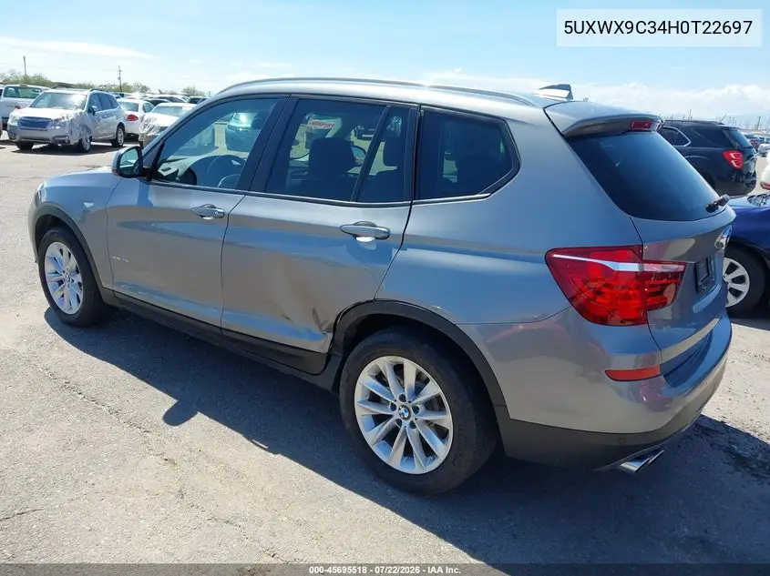 2017 BMW X3 xDrive28I VIN: 5UXWX9C34H0T22697 Lot: 45695518