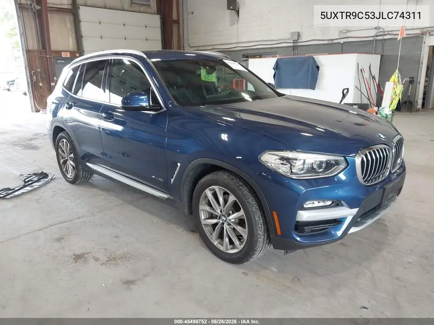 2018 BMW X3 xDrive30I VIN: 5UXTR9C53JLC74311 Lot: 45498752