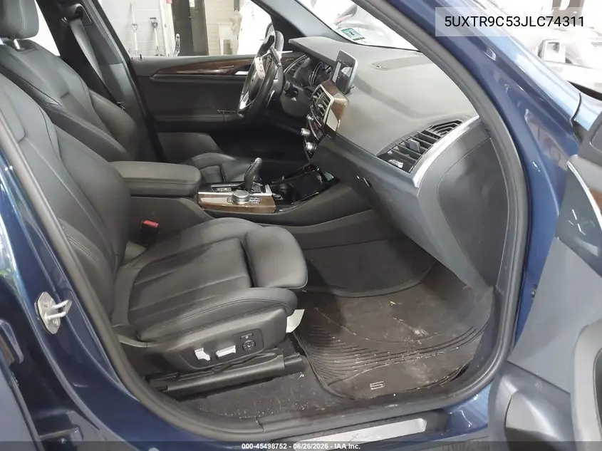 2018 BMW X3 xDrive30I VIN: 5UXTR9C53JLC74311 Lot: 45498752