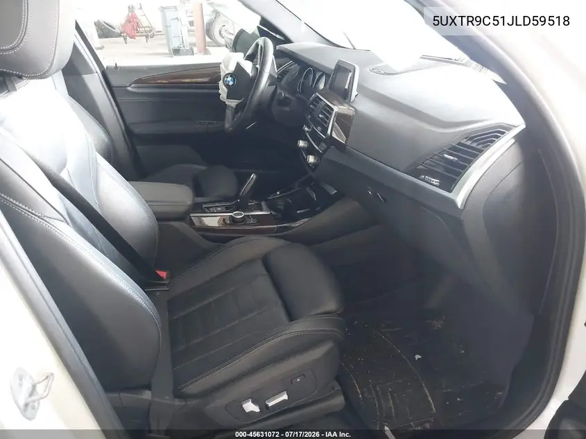 2018 BMW X3 xDrive30I VIN: 5UXTR9C51JLD59518 Lot: 45631072