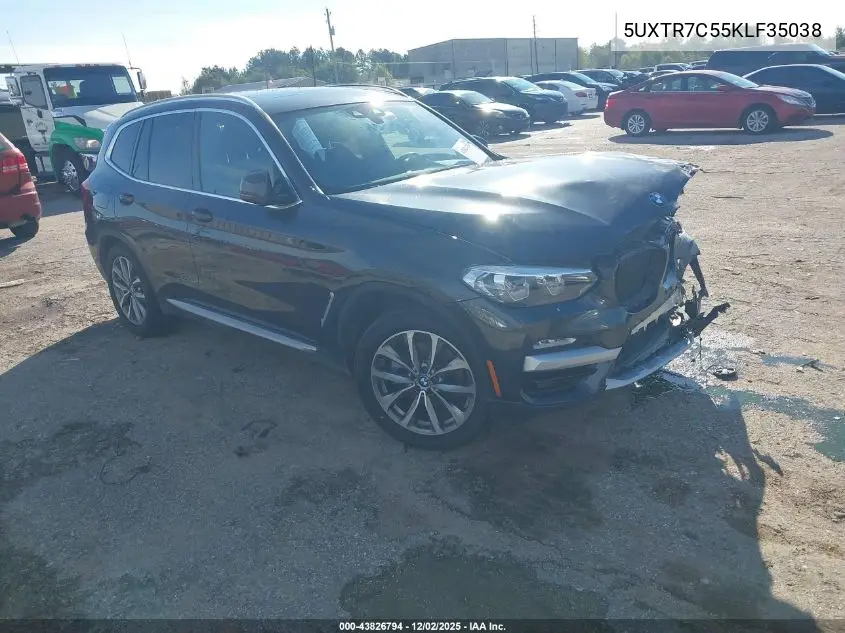 5UXTR7C55KLF35038 2019 BMW X3 Sdrive30I
