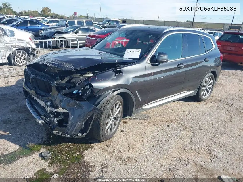 5UXTR7C55KLF35038 2019 BMW X3 Sdrive30I