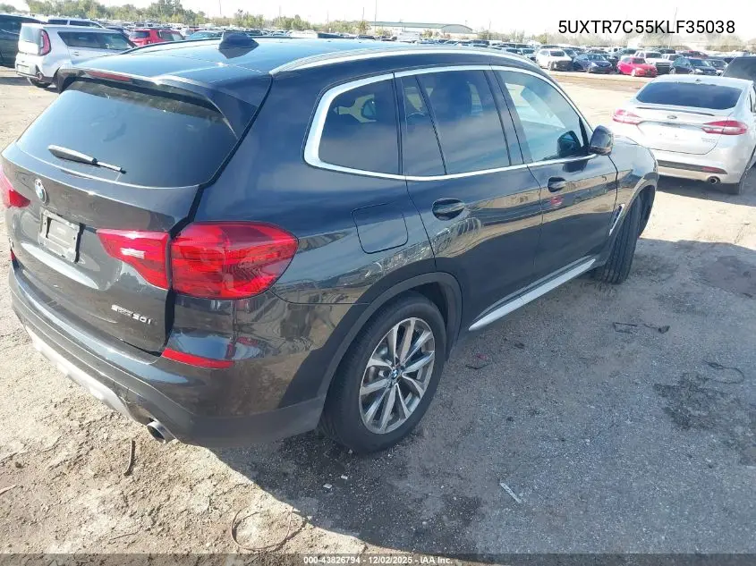 5UXTR7C55KLF35038 2019 BMW X3 Sdrive30I