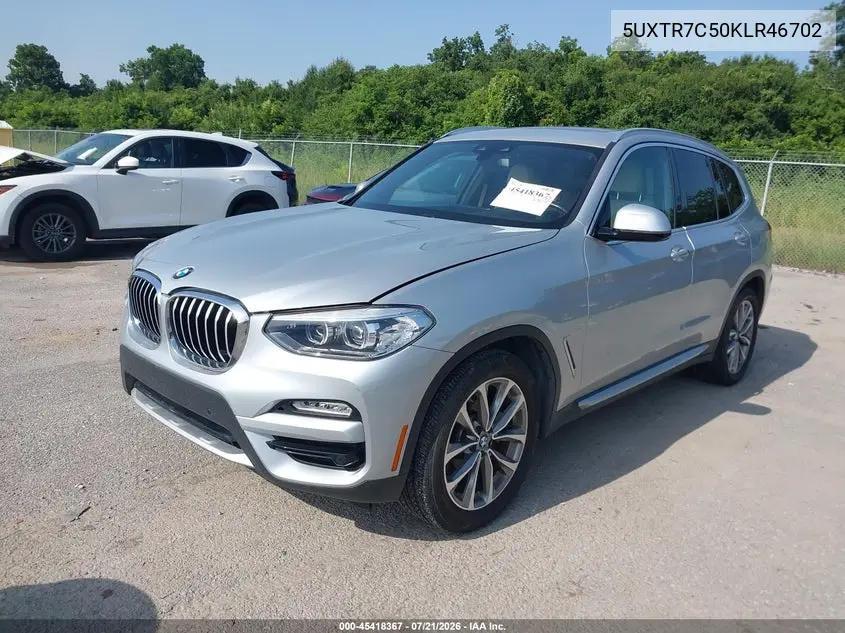 2019 BMW X3 Sdrive30I VIN: 5UXTR7C50KLR46702 Lot: 45418367