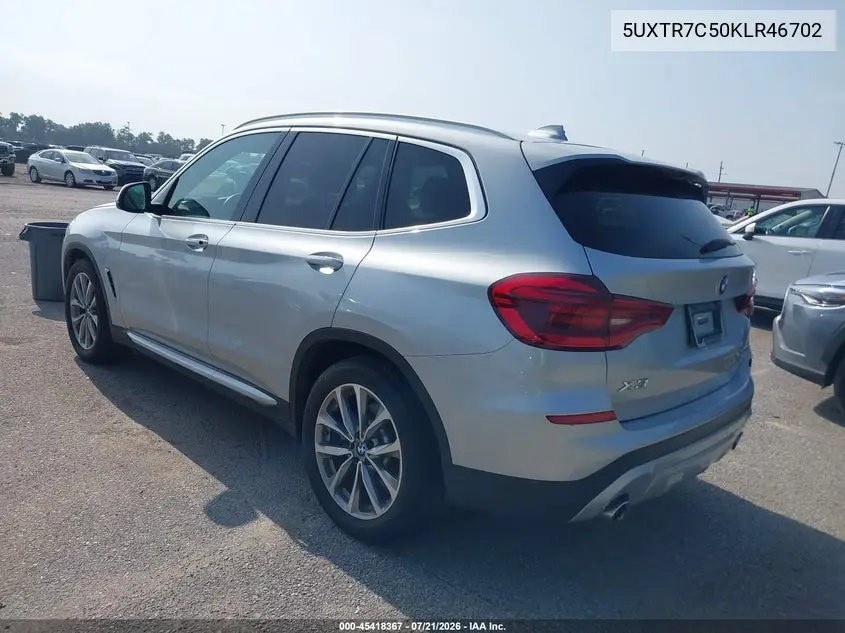 2019 BMW X3 Sdrive30I VIN: 5UXTR7C50KLR46702 Lot: 45418367