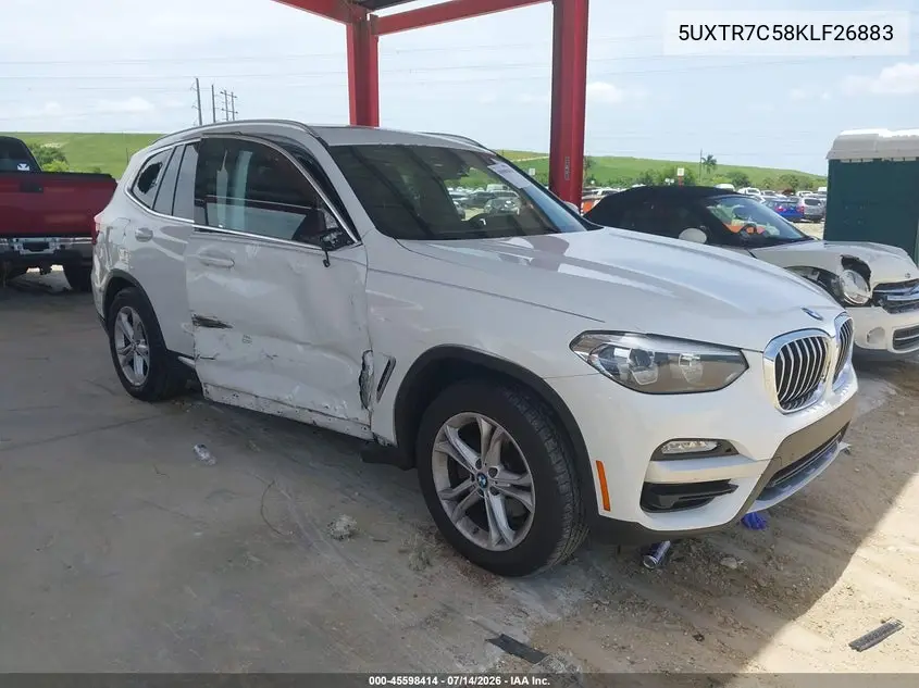 2019 BMW X3 Sdrive30I VIN: 5UXTR7C58KLF26883 Lot: 45598414
