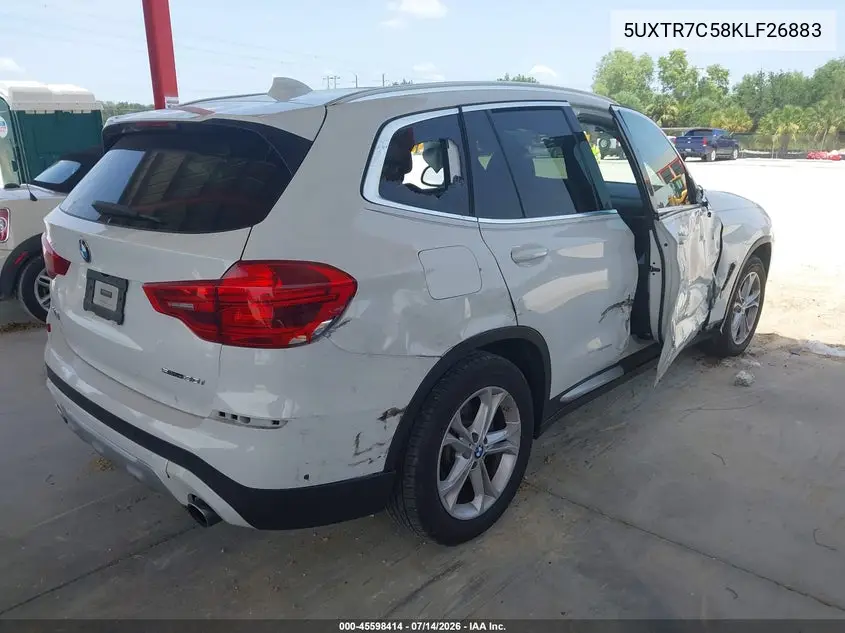 2019 BMW X3 Sdrive30I VIN: 5UXTR7C58KLF26883 Lot: 45598414