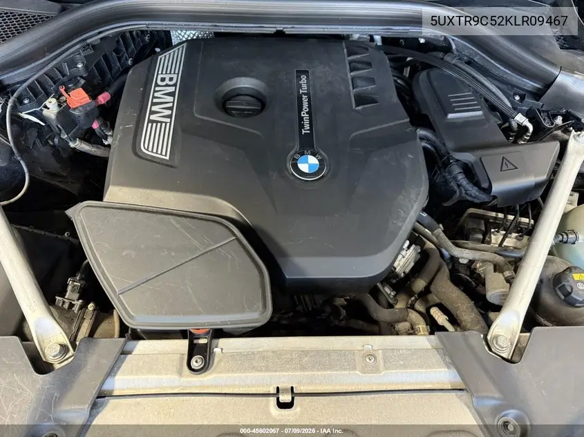 2019 BMW X3 xDrive30I VIN: 5UXTR9C52KLR09467 Lot: 45602067
