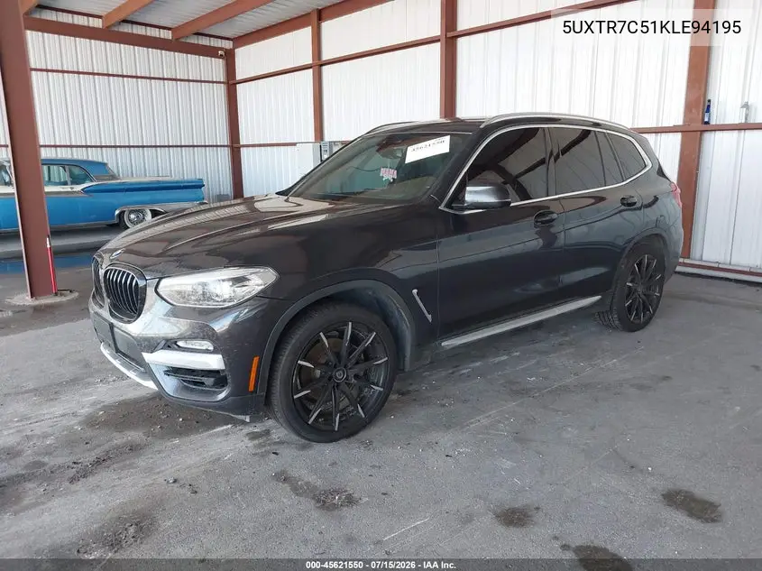 2019 BMW X3 Sdrive30I VIN: 5UXTR7C51KLE94195 Lot: 45621550