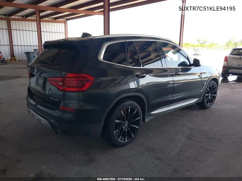 2019 BMW X3 Sdrive30I VIN: 5UXTR7C51KLE94195 Lot: 45621550