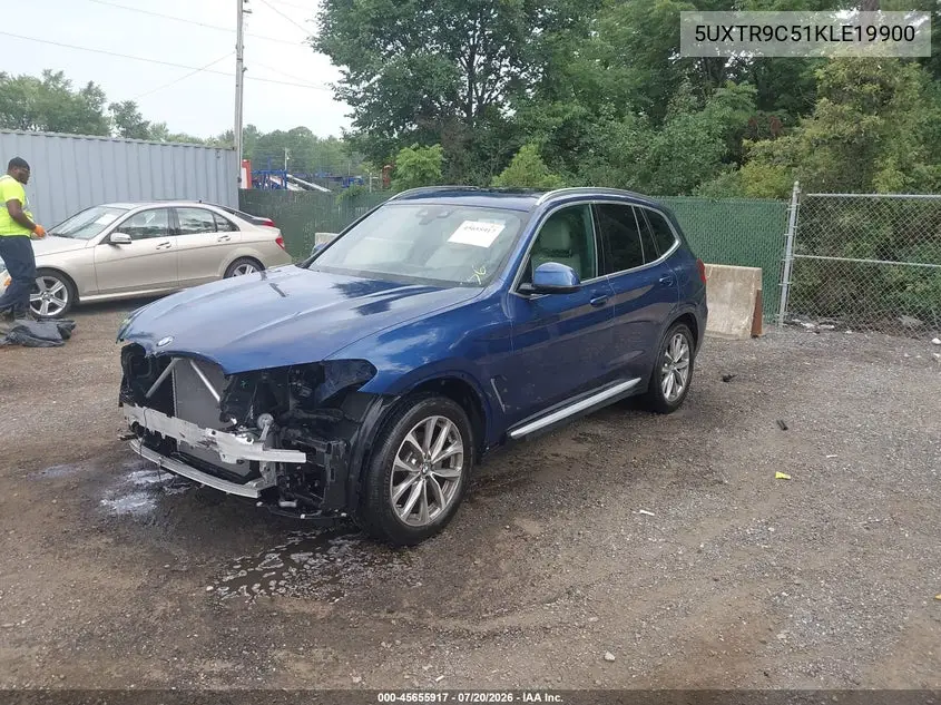 2019 BMW X3 xDrive30I VIN: 5UXTR9C51KLE19900 Lot: 45655917