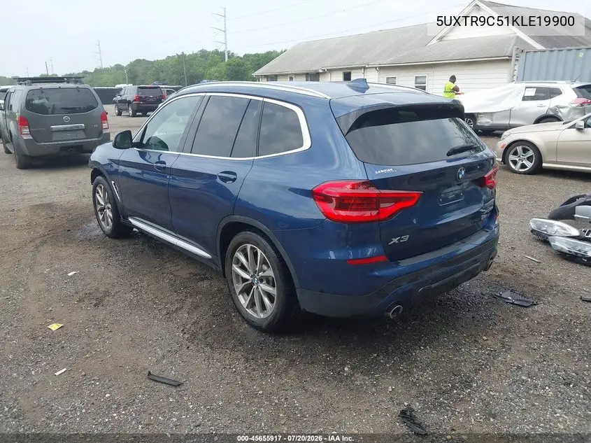2019 BMW X3 xDrive30I VIN: 5UXTR9C51KLE19900 Lot: 45655917