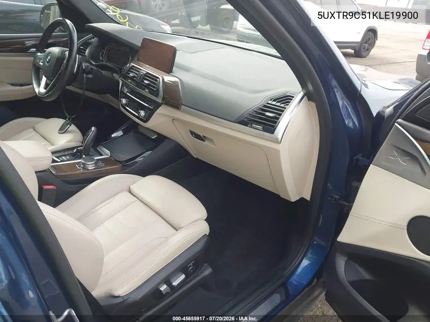 2019 BMW X3 xDrive30I VIN: 5UXTR9C51KLE19900 Lot: 45655917