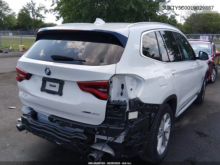 2020 BMW X3 xDrive30I VIN: 5UXTY5C00L9B29887 Lot: 45495185