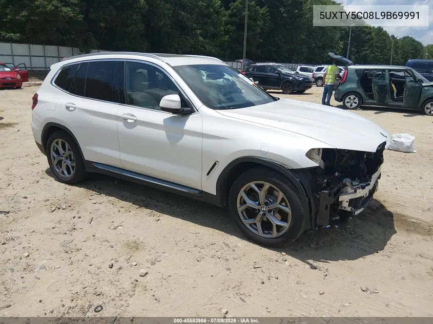 2020 BMW X3 xDrive30I VIN: 5UXTY5C08L9B69991 Lot: 45583986