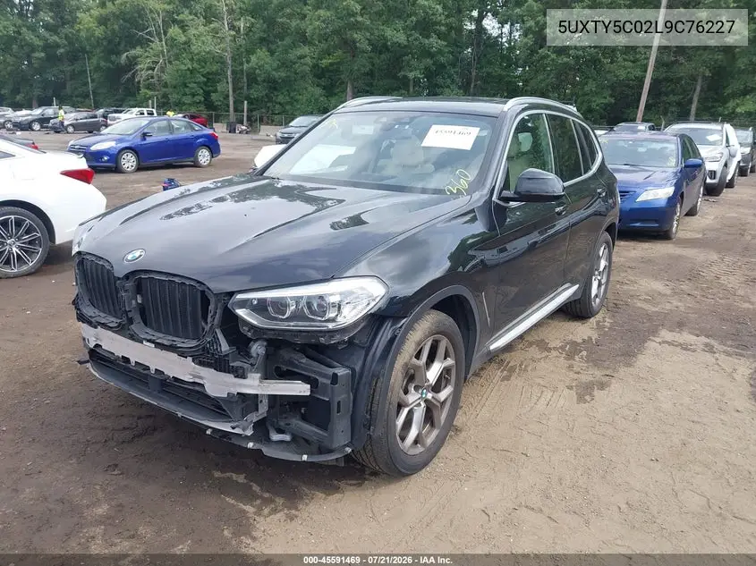 2020 BMW X3 xDrive30I VIN: 5UXTY5C02L9C76227 Lot: 45591469
