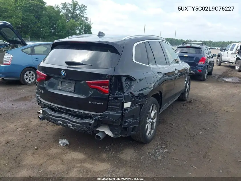 2020 BMW X3 xDrive30I VIN: 5UXTY5C02L9C76227 Lot: 45591469