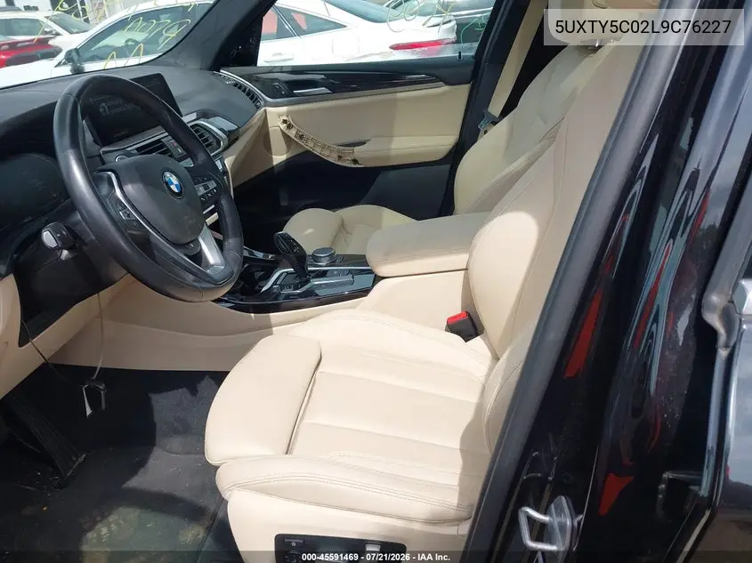 2020 BMW X3 xDrive30I VIN: 5UXTY5C02L9C76227 Lot: 45591469
