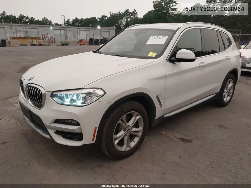2020 BMW X3 xDrive30I VIN: 5UXTY5C00L9C38964 Lot: 45614697
