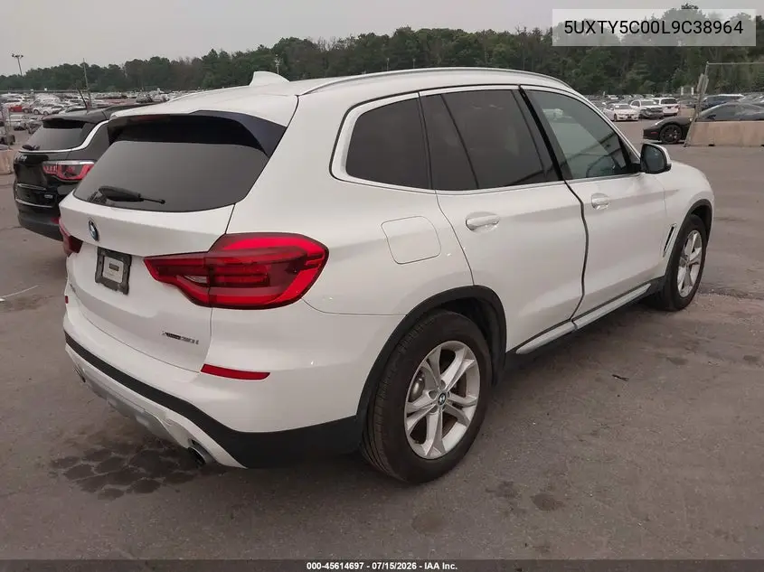 2020 BMW X3 xDrive30I VIN: 5UXTY5C00L9C38964 Lot: 45614697