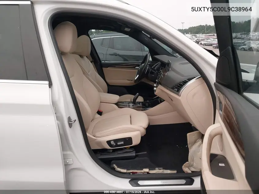 2020 BMW X3 xDrive30I VIN: 5UXTY5C00L9C38964 Lot: 45614697