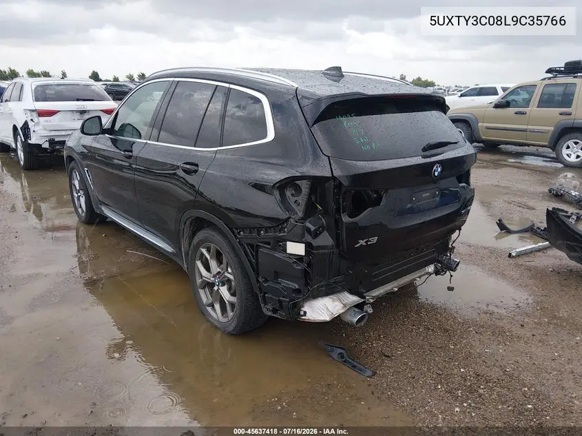 2020 BMW X3 Sdrive30I VIN: 5UXTY3C08L9C35766 Lot: 45637418