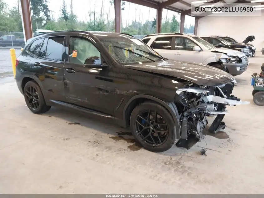 2020 BMW X3 Sdrive30I VIN: 5UXTY3C02LLU69501 Lot: 45651457