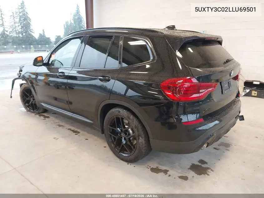 2020 BMW X3 Sdrive30I VIN: 5UXTY3C02LLU69501 Lot: 45651457