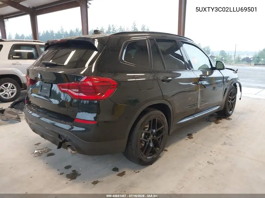 2020 BMW X3 Sdrive30I VIN: 5UXTY3C02LLU69501 Lot: 45651457