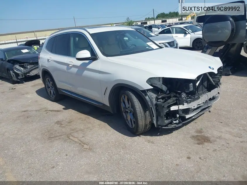2020 BMW X3 Phev xDrive30E VIN: 5UXTS1C04L9C89992 Lot: 45666780