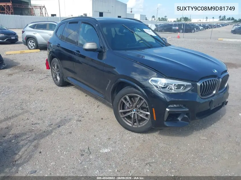 2021 BMW X3 M40I VIN: 5UXTY9C08M9D81749 Lot: 45340852