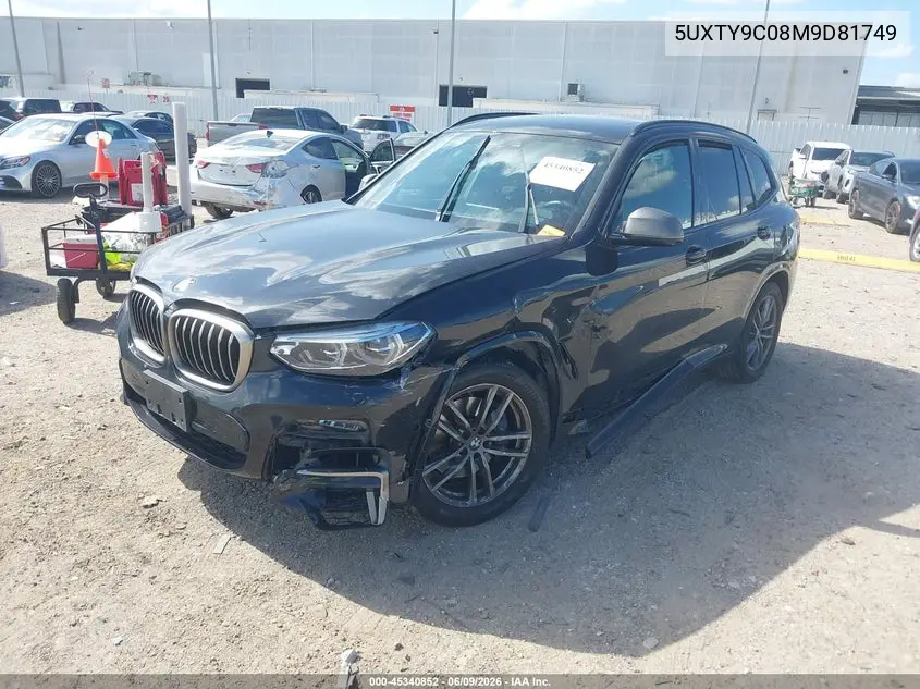 2021 BMW X3 M40I VIN: 5UXTY9C08M9D81749 Lot: 45340852