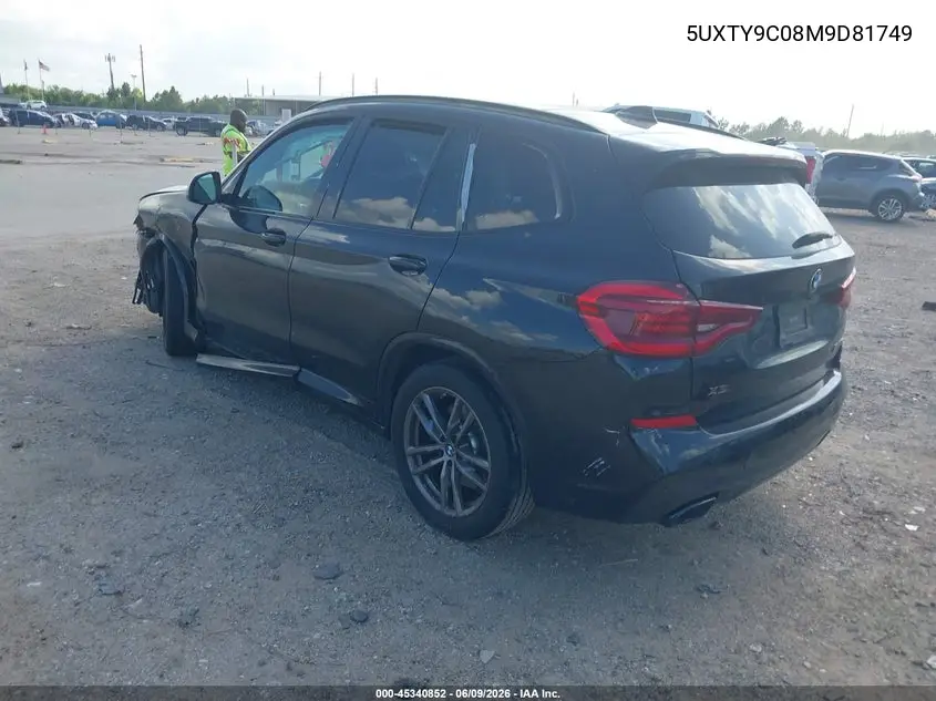 2021 BMW X3 M40I VIN: 5UXTY9C08M9D81749 Lot: 45340852