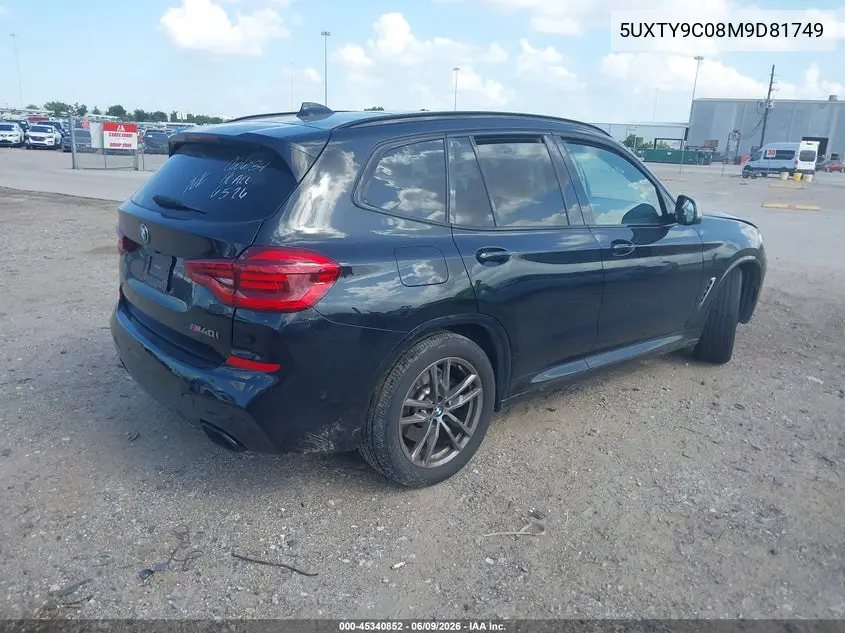 2021 BMW X3 M40I VIN: 5UXTY9C08M9D81749 Lot: 45340852