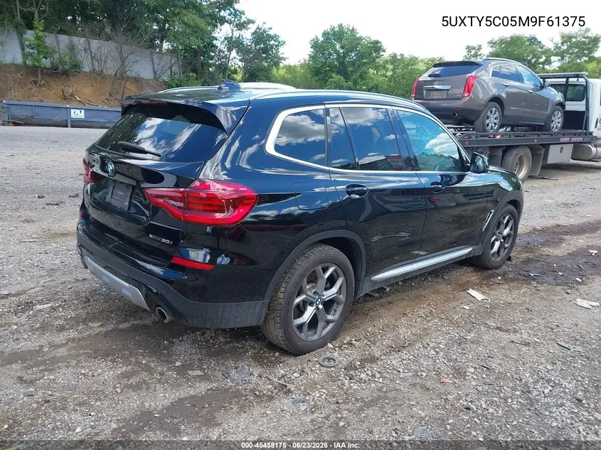 2021 BMW X3 xDrive30I VIN: 5UXTY5C05M9F61375 Lot: 45458175
