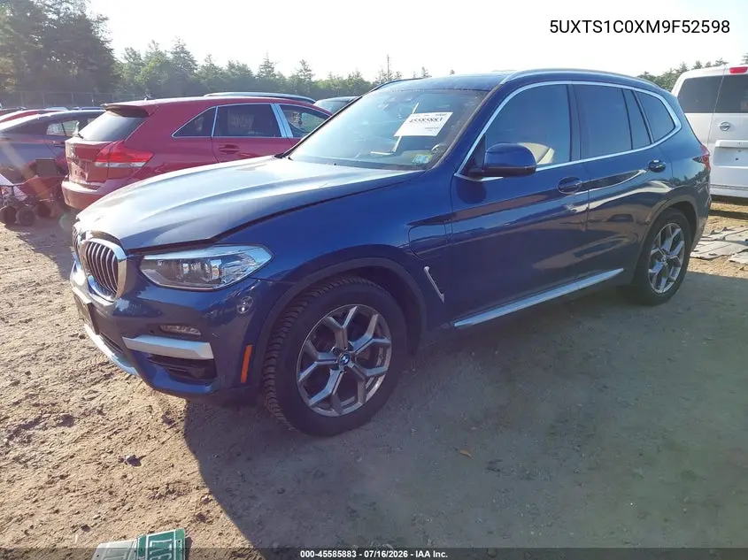 2021 BMW X3 Phev xDrive30E VIN: 5UXTS1C0XM9F52598 Lot: 45585883