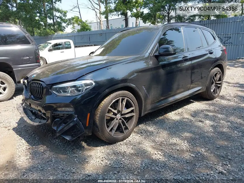 2021 BMW X3 M40I VIN: 5UXTY9C04M9F54358 Lot: 45599250