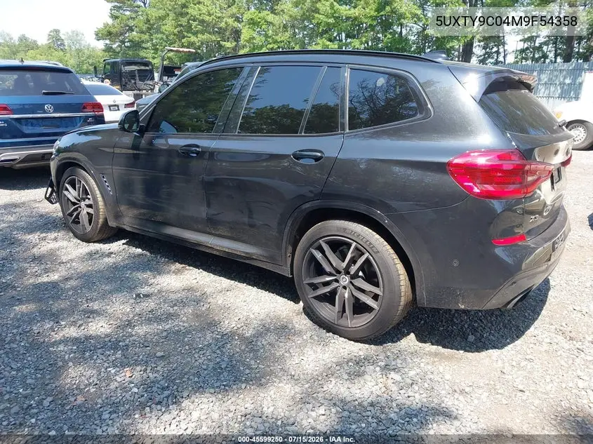 2021 BMW X3 M40I VIN: 5UXTY9C04M9F54358 Lot: 45599250
