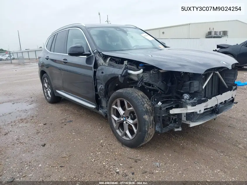 2021 BMW X3 Sdrive30I VIN: 5UXTY3C07M9G24254 Lot: 45635846