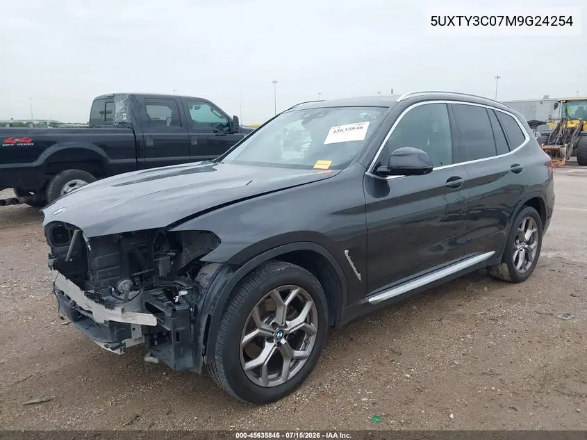 2021 BMW X3 Sdrive30I VIN: 5UXTY3C07M9G24254 Lot: 45635846