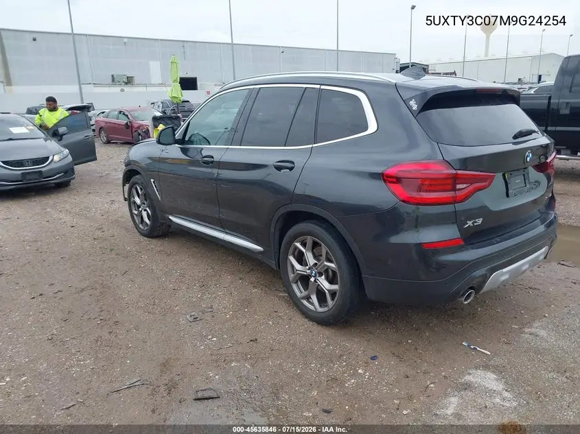 2021 BMW X3 Sdrive30I VIN: 5UXTY3C07M9G24254 Lot: 45635846