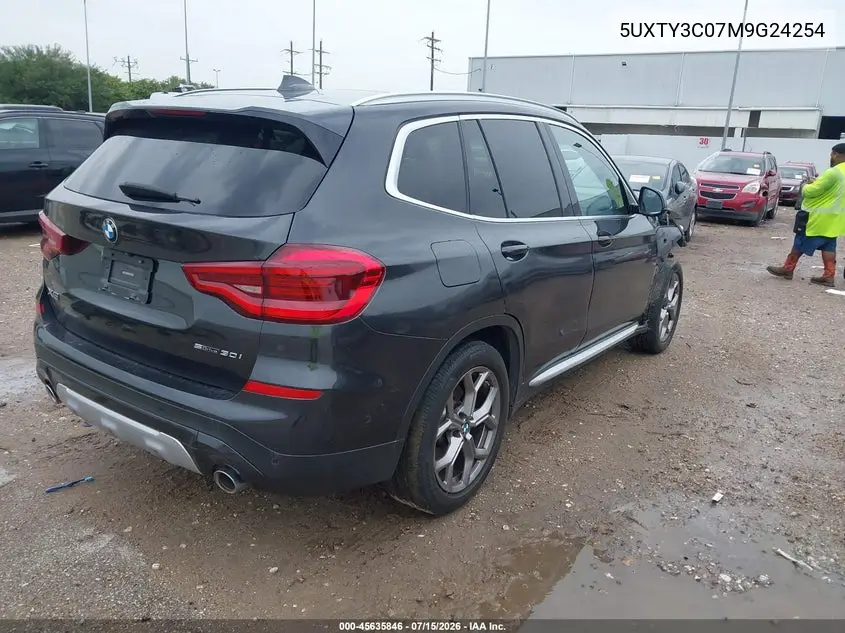 2021 BMW X3 Sdrive30I VIN: 5UXTY3C07M9G24254 Lot: 45635846