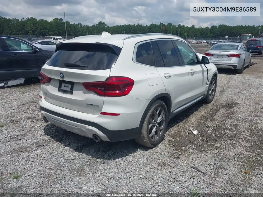 2021 BMW X3 Sdrive30I VIN: 5UXTY3C04M9E86589 Lot: 45639431