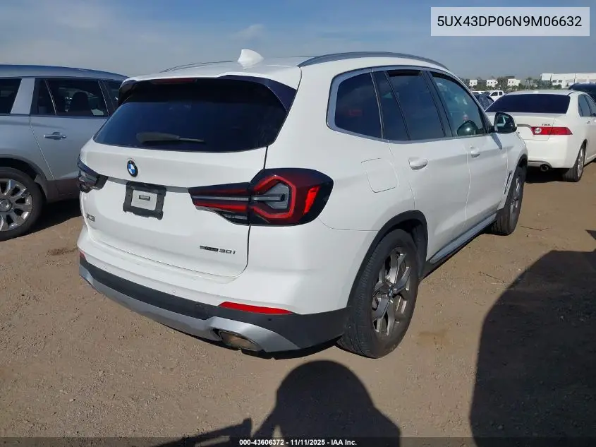 5UX43DP06N9M06632 2022 BMW X3 Sdrive30I