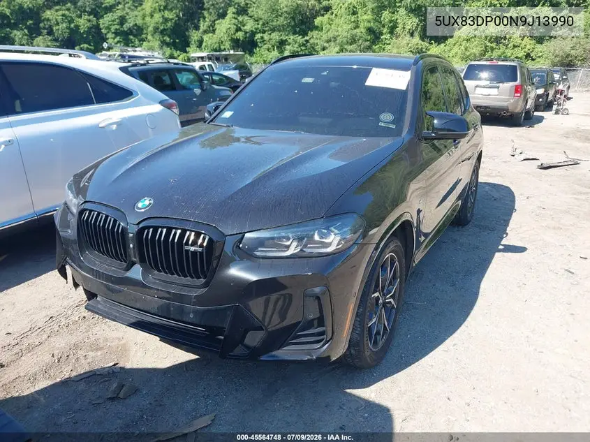 2022 BMW X3 M40I VIN: 5UX83DP00N9J13990 Lot: 45564748