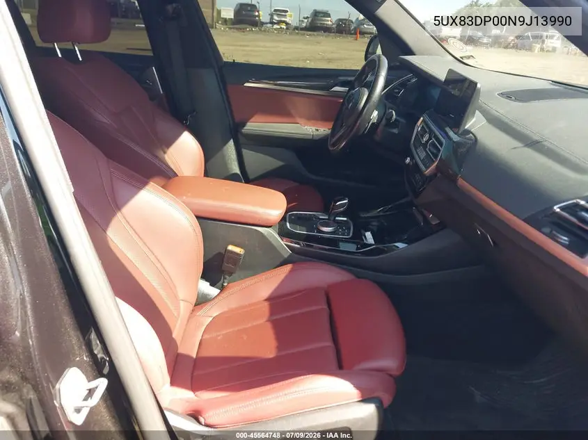 2022 BMW X3 M40I VIN: 5UX83DP00N9J13990 Lot: 45564748