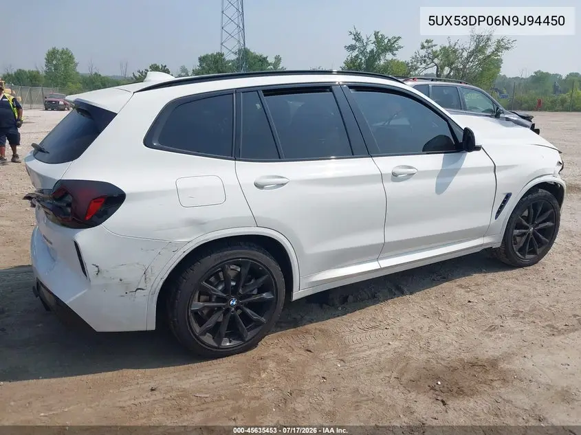 2022 BMW X3 xDrive30I VIN: 5UX53DP06N9J94450 Lot: 45635453